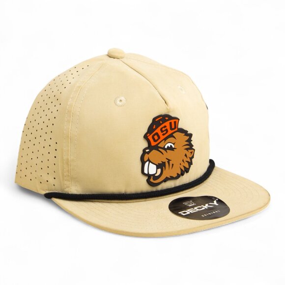 Oregon State Beavers Benny 3D Perforated Rope Hat- Birch/ Black - Picture 2 of 3